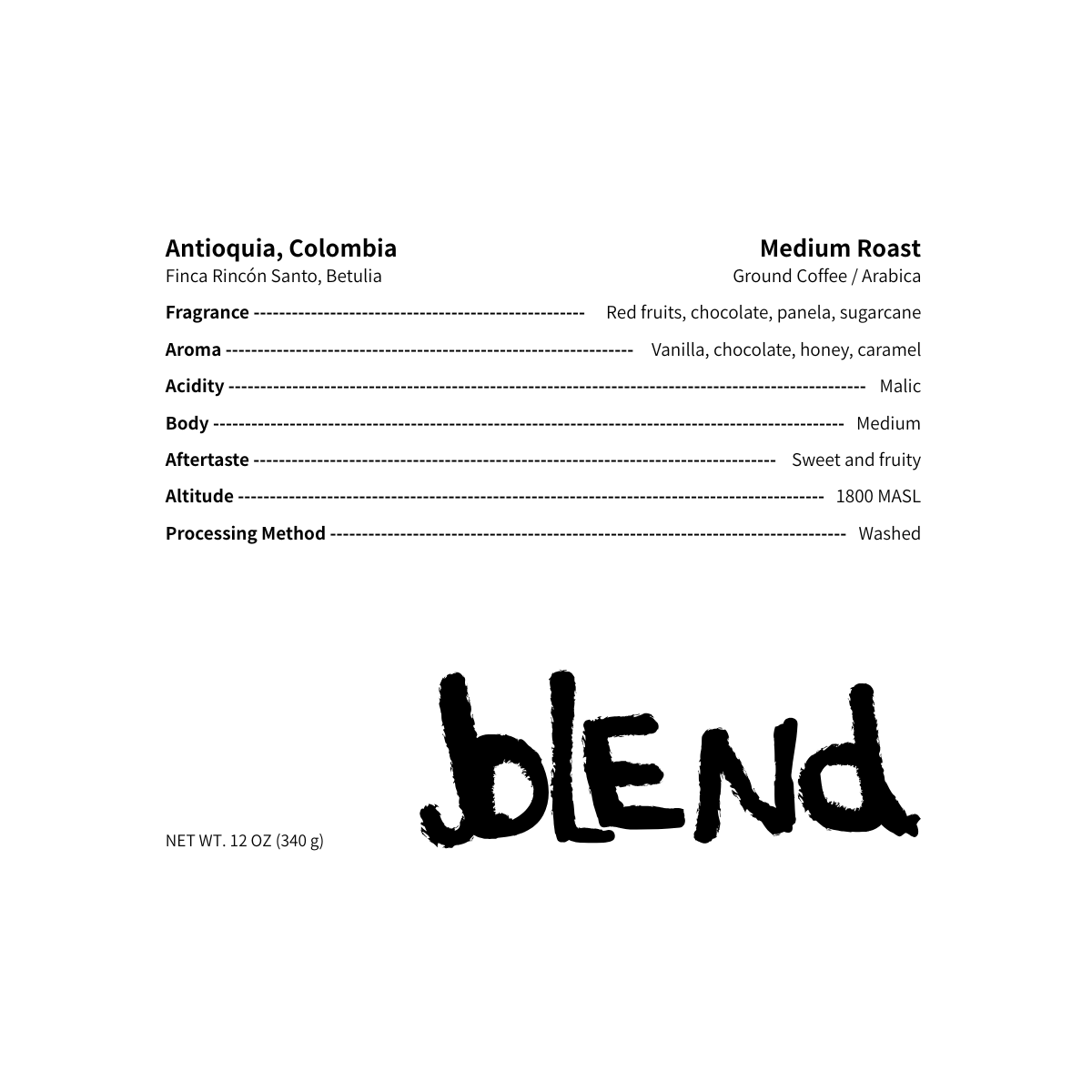 Rincón Santo Blended — Premium Colombian Specialty Coffee