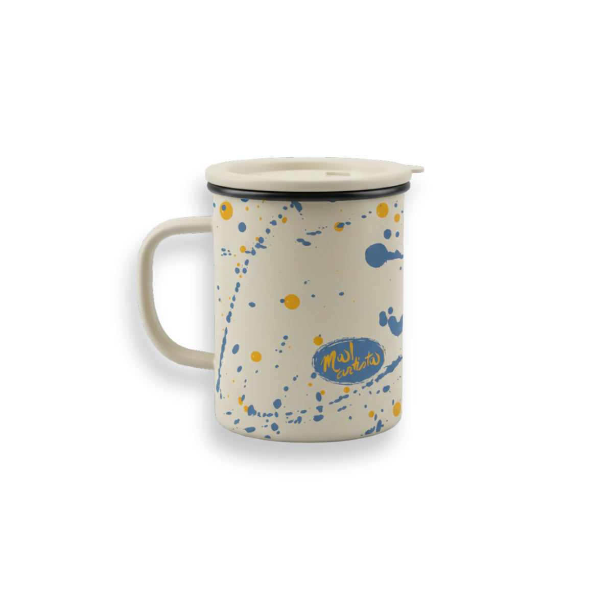 "CREATIVE SPLATTER" Stainless Steel Travel Mug | Matte Insulated Coffee Cup