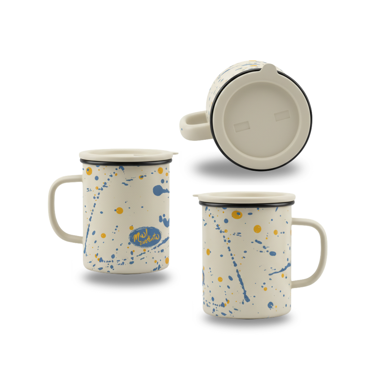 "CREATIVE SPLATTER" Stainless Steel Travel Mug | Matte Insulated Coffee Cup